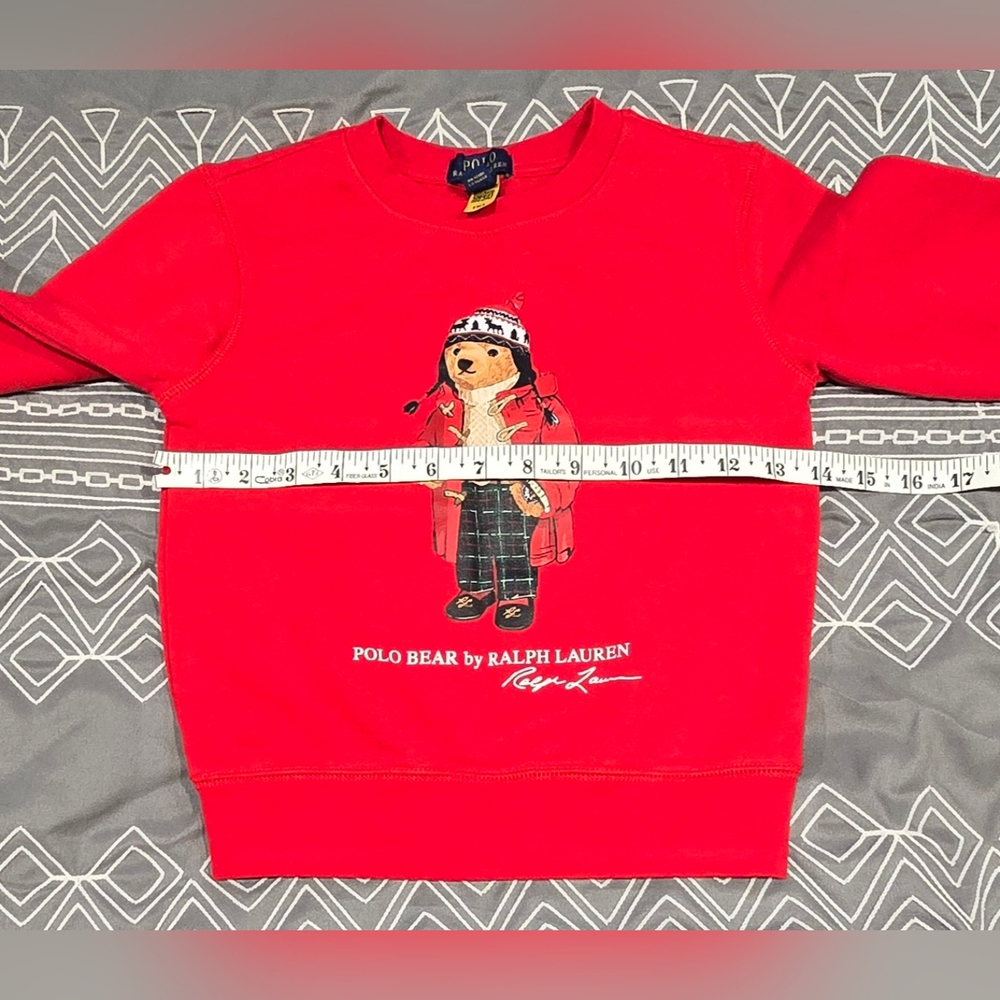 Polo Ralph Lauren Iconic Bear Logo Sweatshirt Size Toddler 4 - Picture 5 of 6
